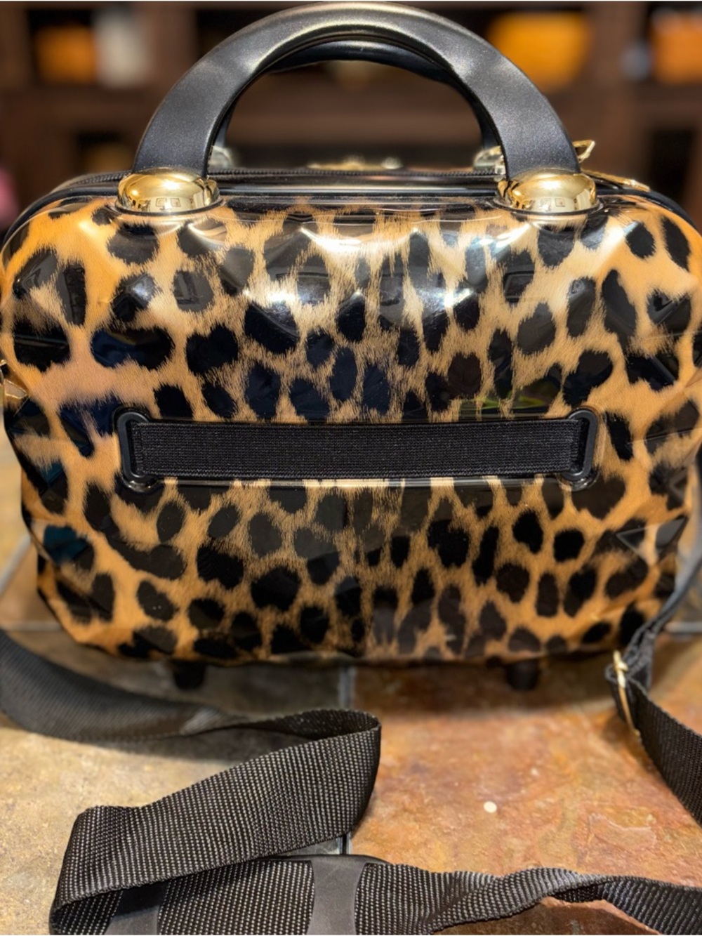 Triforce leopard print hard shell travel 
Cosmetic Case